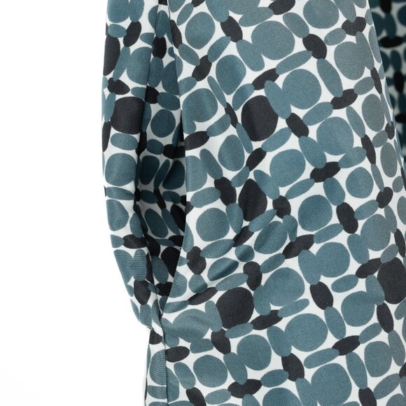 Marni Teal Geometric-Printed Cap-Sleeve Blouse - Picture 8 of 10